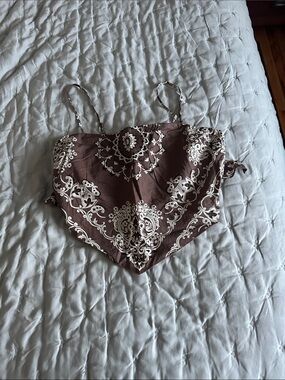 American Eagle Outfitters Brown Paisley Bandana  Cami